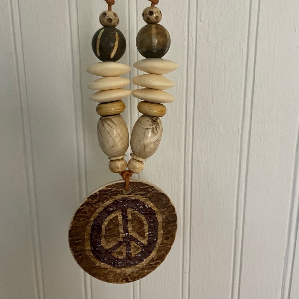 Twine and Twig nomad necklace with peace sign